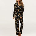thumbnail image 2 of Tnhcen Festive Snowflake Women's Christmas Pajamas 2-Piece Long Sleeve Button-Down Set Soft Nightwear with Lounge Home Clothes Pjs S-3XL, 2 of 7