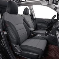 Coverdream Custom Fit Crosstrek Car Seat Covers for Subaru Crosstrek 2013 2014 2015 2016 2017 - Leatherette (Black/Gray,Full Set)