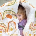 thumbnail image 3 of Fall Throw Blanket Pumpkin Blanket Thanksgiving Harvest Home Decor Autumn Leaves Rainbow Pumpkin Soft Fleece Blankets for Couch Chair Bedroom (50" x 60"), 3 of 6