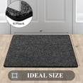thumbnail image 2 of Tapis de Porte Intérieur ”x” Absorbant Résistant à la Saleté Lavable Tapis de Porte d'Entrée Tapis Intérieurs pour Vestibule Antidérapant Tapis de Sol Intérieur Profil Bas Tapis de Porte Tapis d'Entrée Kaki, 2 of 7