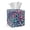 Blue Purple Leopard Print, variant on COEQINE Tissue Box Cover Holder Collapsible Decorative Holder PU Leather Square Tissue Bag Dispenser for Parlors Bathroom Kitchen Home & Office Decor, Green Beige Leaf