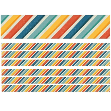 UPC: 0194629119103 | Eureka Adventurer Stripes Deco Trim  37 Feet Per Pack  6 Packs