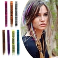 thumbnail image 2 of ZOUBAOQ Feather Hair Extension Colorful Fake Hair Clip In One Hairpiece . Piece, 2 of 8
