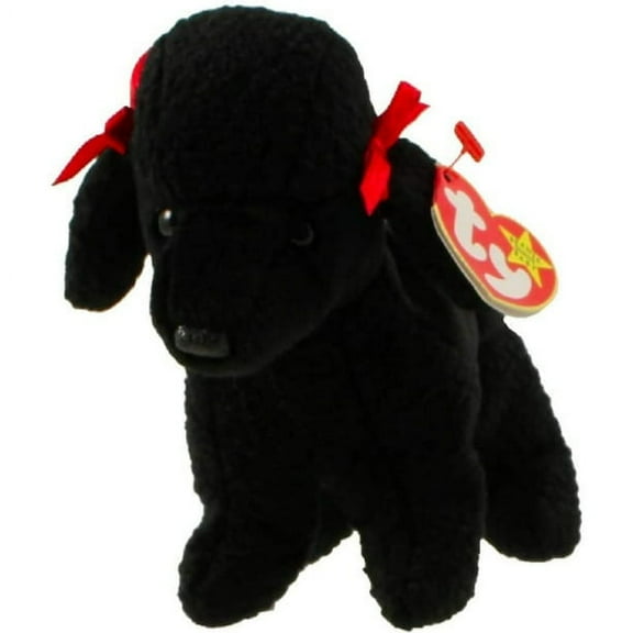 TY Beanie Babies - GiGi the Black Poodle Dog 7" Plush (With Fun Chops)
