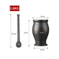 thumbnail image 2 of Cast Iron Pounding Jar Vintage Household Manual Mortar Set Spice Pounders Kitchen Tools Mills, 2 of 6