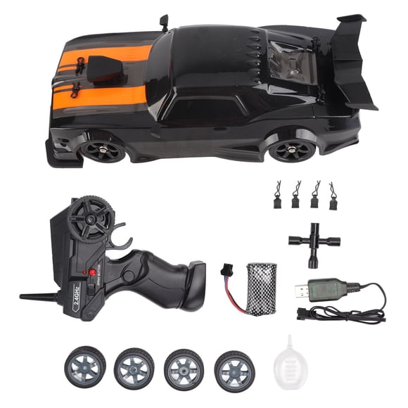 16A04 1/16 RC Drift Car Simulado 4 Ruedas Tracción con Luz LED RC Coche de Juguete para Mayores de 6 Años de Entretenimiento