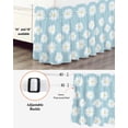 thumbnail image 3 of Retro Daisy Bed Skirt King Size 16" Drop White Floral Blue Backdrop Ruffled Wrap Around Bed Skirts Adjustable Elastic Bedskirt Dust Ruffle for King Size Bed, 3 of 7
