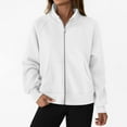 thumbnail image 2 of aidice Sweatshirt Jacket for Women Casual Zip up Stand Collar Long Sleeve Lightfleece Lined Athletic Outwear Tops with Pockets, 2 of 9