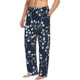 thumbnail image 2 of Haiem Cherry Blossoms on Navy Background Men's Pajama Pants Ultra Lightweight Pjs Bottoms Sleepwear Bottom Pants with Pocket Drawstring-Large, 2 of 9