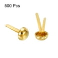 thumbnail image 3 of Unique Bargains 8x16mm Mini Brads Round Paper Fasteners for Art Crafting, Gold Tone 500pack, 3 of 5