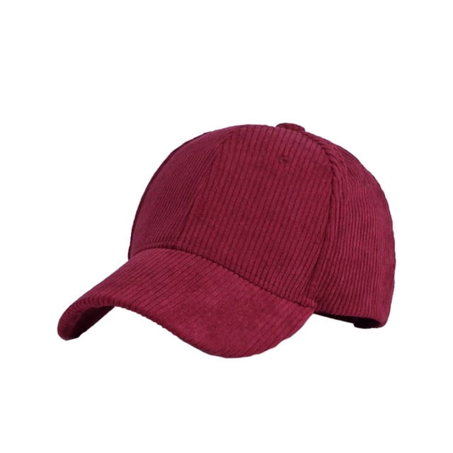 Gorra de béisbol de pana unisex Minnieouse estilo deportivo ajustable color Vino rojo