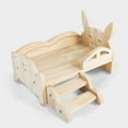 thumbnail image 6 of Wooden Guinea Pig Bed Sturdy with Steps Nest for Chinchillas Bunny Hedgehogs Large Rabbit, 6 of 8