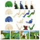 thumbnail image 3 of 1 Juego de adorno de pavo real de resina, microdecoración de paisajismo, adorno de pavo real para jardín, 3 of 4