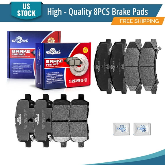 YXPCARS 8PCS Brake Pads, Front & Rear Ceramic Pads for Chevrolet Impala/Impala Limited, D1159 D999