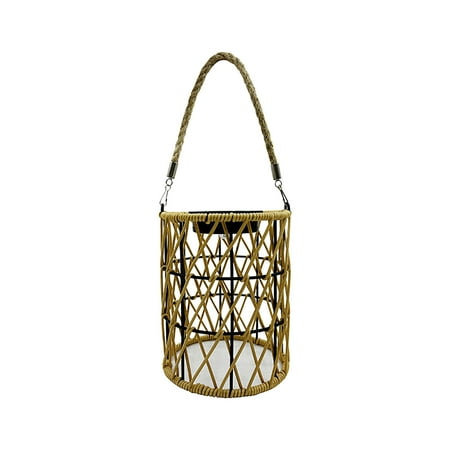 

SPOORYYO Solar-Powered Rattan Woven Outdoor Courtyard Lamp for Garden Balcony and Patio