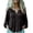 Black, variant on Staron Spring Summer Fall Linen Shirt for Women V-Neck Button Down Short Sleeve Casual Loose Blouse Top, Army Green S