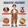 thumbnail image 3 of Dress Up America Fireman Costume for Kids - Role Play Firefighter Costume, 3 of 6