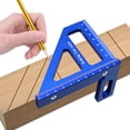 thumbnail image 3 of 45 90 Degree Woodworking Square Protractor, Versatile Tool, Sturdy Aluminum Alloy, Anodized Design, Thickened Design, for Woodworking and Layout Projects, 3 of 7
