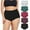 Heather Burgundy Mix, variant on Women‘s Cotton High Waisted Underwear, 5-Pack Full Coverage Briefs, Tummy Control Breathable Panties