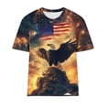thumbnail image 6 of NSLGXD 4th of July Shirts for Women Short Sleeve Crewneck Patriotic Graphic Tees 250th Anniversary Usa Shirt S-2XL, 6 of 6