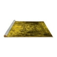 thumbnail image 2 of Ahgly Company Machine Washable Indoor Rectangle Oriental Yellow Industrial Area Rugs, 7' x 9', 2 of 4