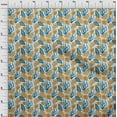 thumbnail image 4 of oneOone Silk Tabby Teal Blue Fabric Sea Shells Ocean Craft Projects Decor Fabric Printed By The Yard 42 Inch Wide, 4 of 6