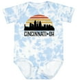 thumbnail image 3 of Inktastic Cincinnati Ohio Skyline Retro Boys or Girls Baby Bodysuit, 3 of 5