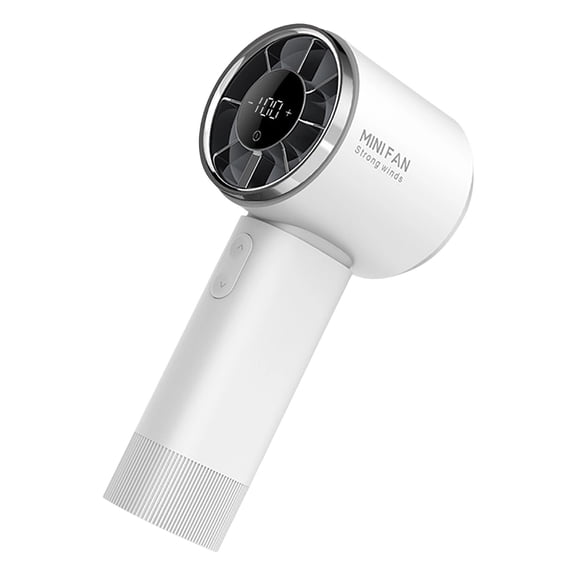 HOARBOEG High Speed Handheld Fan, Portable USB Rechargeable Mini Fan with Digital Display & 5000mAh Battery, Stepless Speed Control Ice Cooling Personal Fan for Travel, 3-Speed Small Pocket Fan