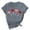 Gray, variant on Charella Short Sleeve Shirts for Women Valentines Day Gifts Crewneck Fashion Print T-shirts Loose Fit Tops,White,XL
