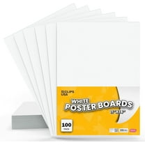 E-CLIPS USA White Poster Board 11”x14” Poster Board for Presentations & School Supplies, 100-Pack