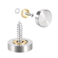 thumbnail image 4 of Tornillos de espejo de 18 mm, tapas decorativas, cubiertas de clavos de acero inoxidable cepillado, paquete de 8, 4 of 6