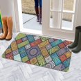 thumbnail image 5 of Bohemian Retro Color Diamond Pattern (1) Door Mat Welcome Door Mat for Front Door, Home Entrance, Yard, Floor, Patio, Non Slip Spring Summer Welcome Mat Indoor Outdoor Doormat 30"*17", 5 of 6