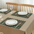thumbnail image 3 of Red and Green Christmas Reindeer Pattern Summer Placemats Table Placemats Set Of 4-Linen Kitchen Washable Placemats Table Mats 11.8"x17.7" Non-Slip Heat Resistant, 3 of 6