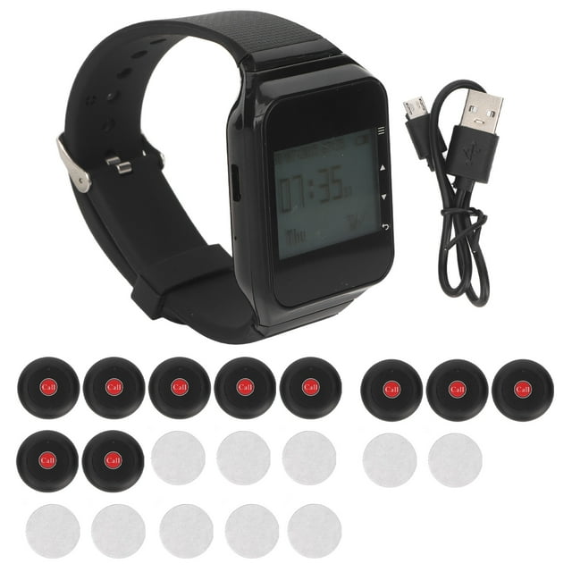 Reloj inalámbrico para cuidadores NikouMX tecnología RF de 1 A 10 batería recargable extraíble