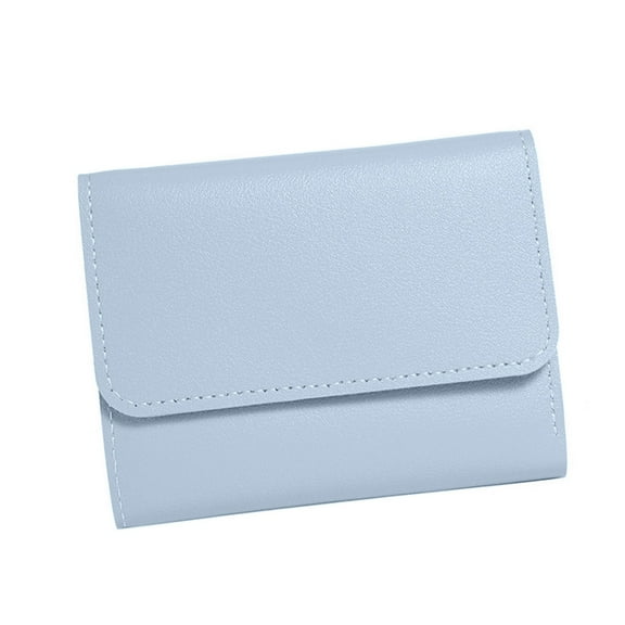 Yokua Elegant Solid Color PU Leather Compact Wallet for Modern Women Slim Short Purse