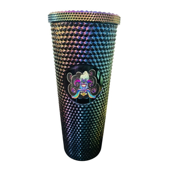 Termo de Acrílico con gliter color morado tornasol multicolor, Ursula