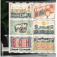 thumbnail image 4 of Ambesonne Colorful Shower Curtain, Summer Holiday Vintage, 69"Wx84"L, Multicolor, 4 of 5