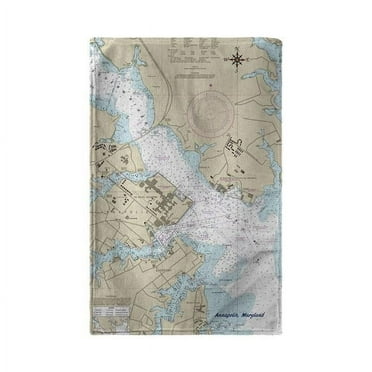 Betsy Drake BT12283AN Annapolis Map Beach Towel - 30 x 50 in.