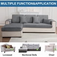 thumbnail image 2 of TOPCHANCES Soft Flannel Sofa Covers, Non-Slip Sofa Cushion Covers, L-Shaped 1 2 3 Seater Couch Cushion Slipcovers, Stretch Cushion Case Protector Replacement (Dark Grey, 70x70cm), 2 of 12