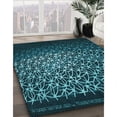 thumbnail image 2 of Ahgly Company Indoor Square Patterned Deep Teal Green Area Rugs, 6' Square, 2 of 6