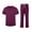 Dark Purple, variant on Scrubs For Men Set Stretch V-Neck Tops & Elastic Waistband Pants Moisture-Wicking With Multi Pockets Classic Work Uniform Green L