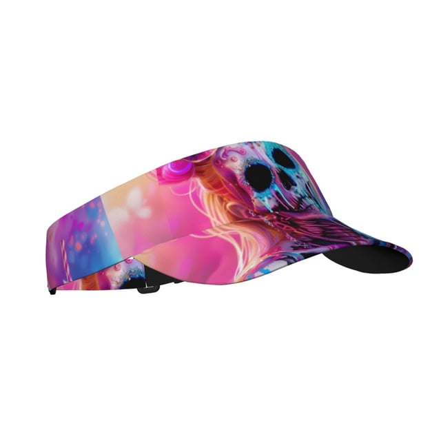 Balery Neon Skull With Milkshake Gorra deportiva con visera ajustable para mujer y hombre (talla única)