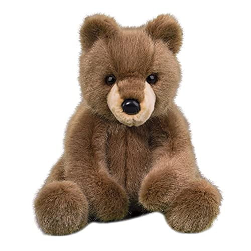 Douglas Lincoln Brown Bear Cub Plush Stuffed Animal, 14" sitting