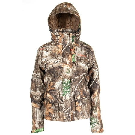 Women s Realtree Edge Camo Hunting Insulated Super-warm Midweight Waterproof Parka Jacket