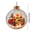 thumbnail image 3 of Christmas Ornament Ball with Mini Scene Hanging Decoration Plastic Ball for Tree Window Mantel Fireplace multicolor, 3 of 6