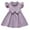 Mauve, variant on Baby Toddler Girl Flutter Sleeve Stand Collar Cotton Dress