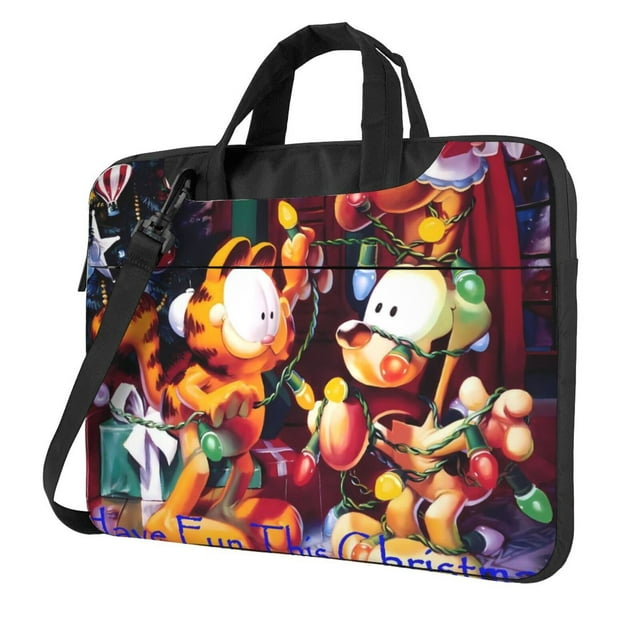 Zufioo Garfield for Laptop Bag, Zippered Computer Shoulder Bag Messenger Bag Briefcase, Suitable for School, Work, Travel