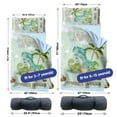 thumbnail image 6 of KAINSY Custom Name Toddler Nap Mat - Personalized Light Green Dinosaur Kids Sleeping Mat with Pillow Cover and Blanket, Soft and Comfortable, Easy to Carry for Daycare, Preschool, and Camping, 6 of 8