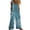 Jumpsuit - Light Blue, variant on Xdegoge Overalls for Women Boho Floral Prints Jumpsuit Sleeveless Wide Leg Jumpsuits Vintage Printed Romper with Pockets Fashion Summer Vacation Outfits