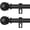 Black, variant on White Curtain Rods for Windows 66 to 120” - 2 Pack 5/8'' Metal Heavy Duty Curtain Rods Set with Brackets - Adjustable Thin Curtain Rod for Livingroom, Outdoor Patio,Bedroom(5.5-10 Feet)